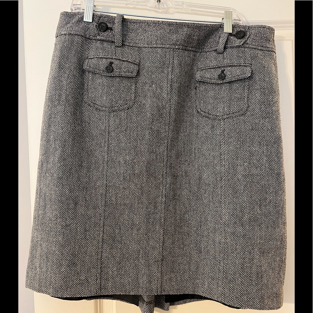 Ann Taylor Herringbone Wool Blend Skirt Sz 16